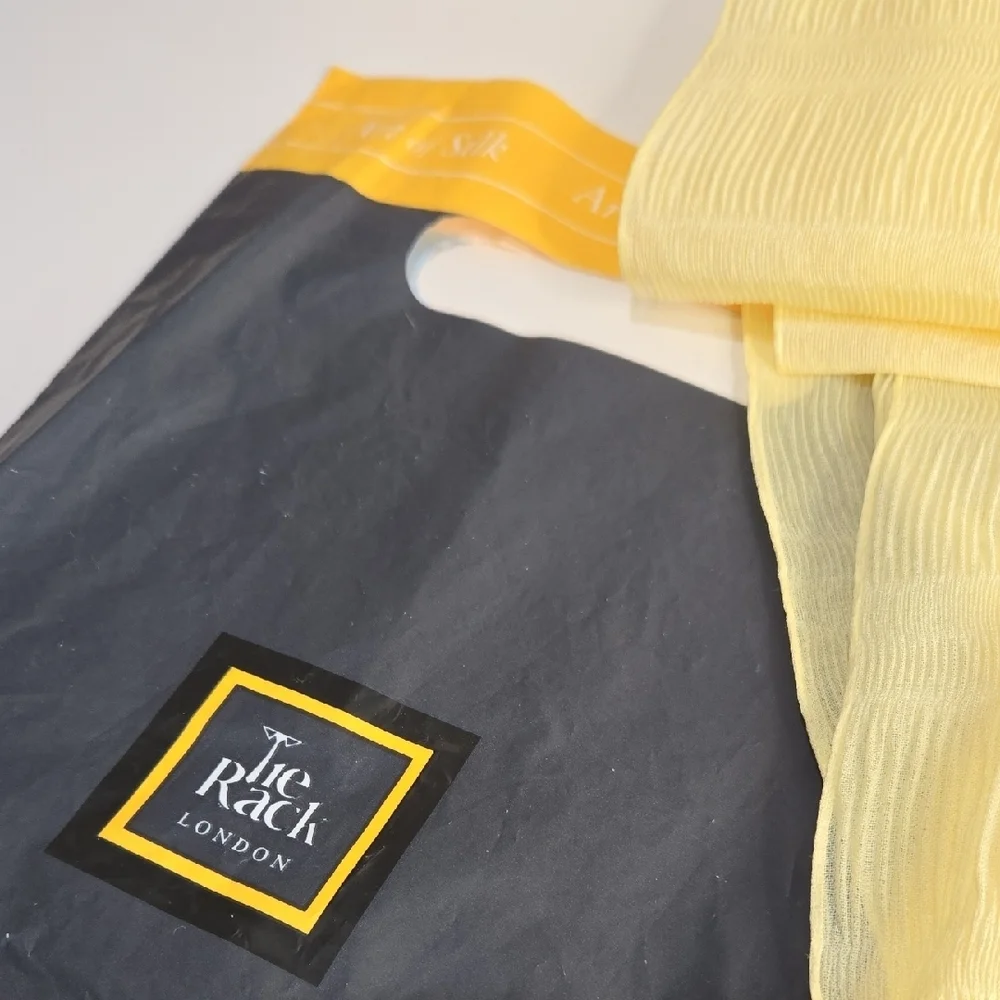 NWOT Yellow Women's Ruffled Textured Scarf Lightweight